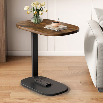 Rustic Sofa Bed Side Table Laptop Desk Accent Coffee Stand