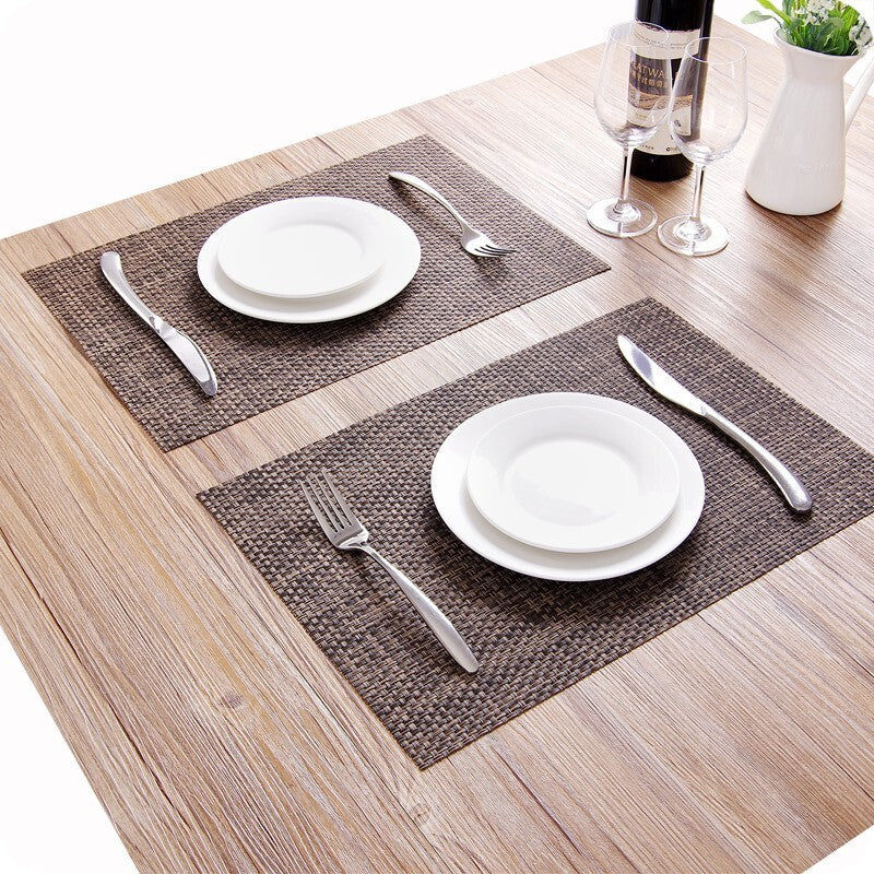 Heat Resistant Weave Dining Table Placemat Grey