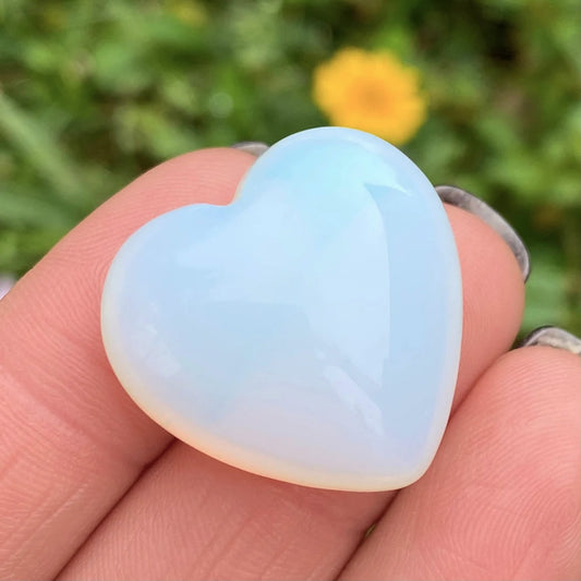 Heart Shaped Opal Stone Crystal Natural Gemstone for Healing and Love