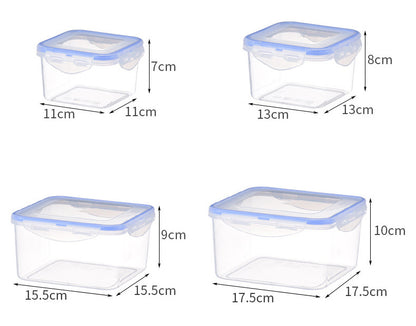 4 Pack Food Storage Containers with Lids Airtight Square Set