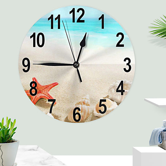 Coastal Wooden Beach Home Decor Wall Clock