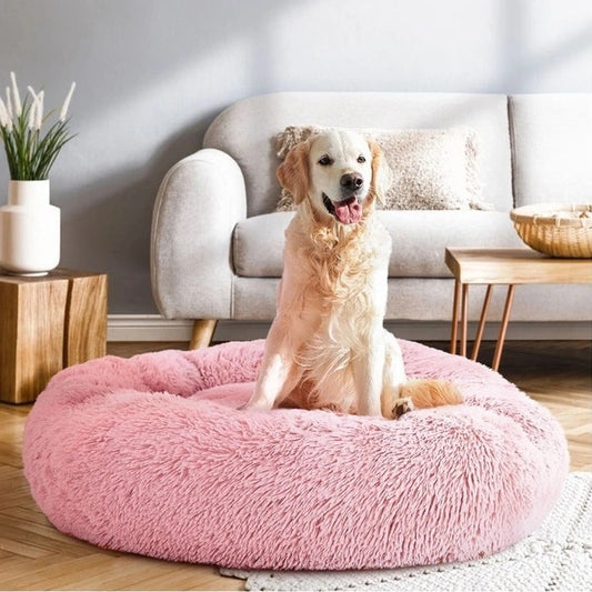 70cm Cozy Plush Soft Fluffy Pet Bed for Dogs and Cats Pink