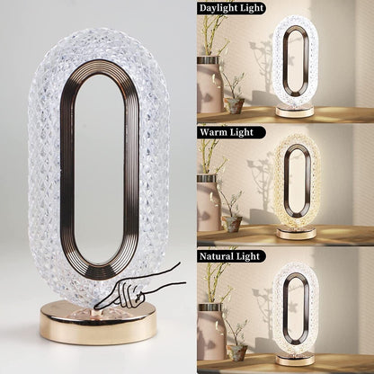 Elegant Crystal LED Table Lamp Night Light for Home Decor