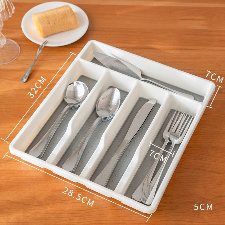 Large 5-Compartment Cutlery Silverware Utensils Tray Kitchen Drawer Divider Organizer