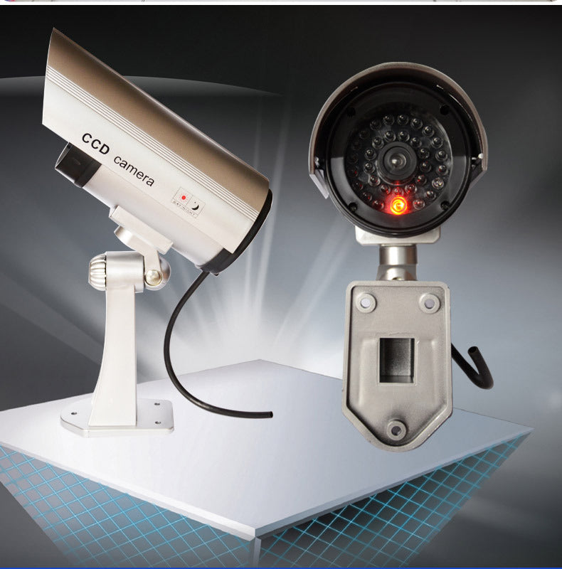 Solar Powered IR Dummy Security Camera with Realistic LED Light