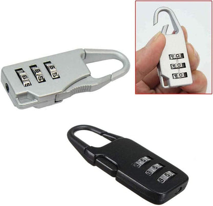 5 Pack Combination Locks for Suitcase Luggage Padlocks Silver