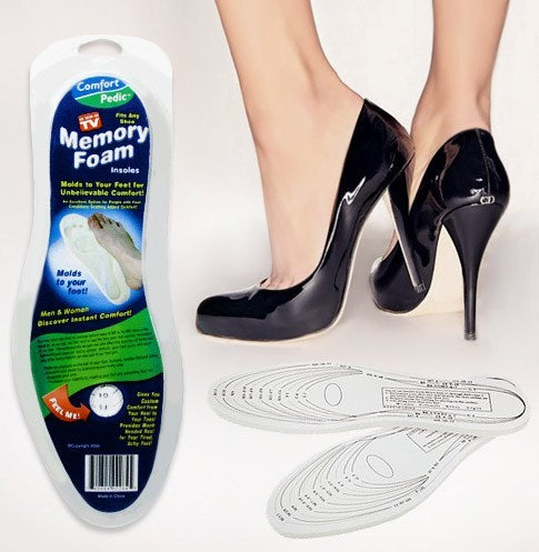 SIZE Memory Foam Insoles for All-Day Comfort COLOUR