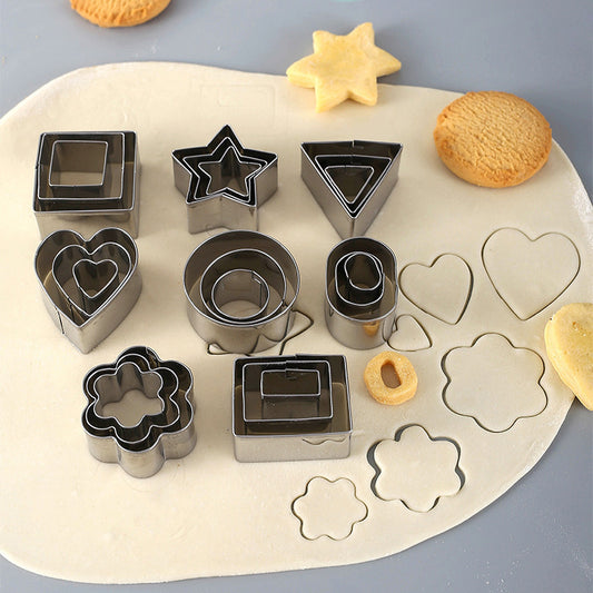 24 PCS Stainless Steel Cookie Cutters Set for Baking and Decorating