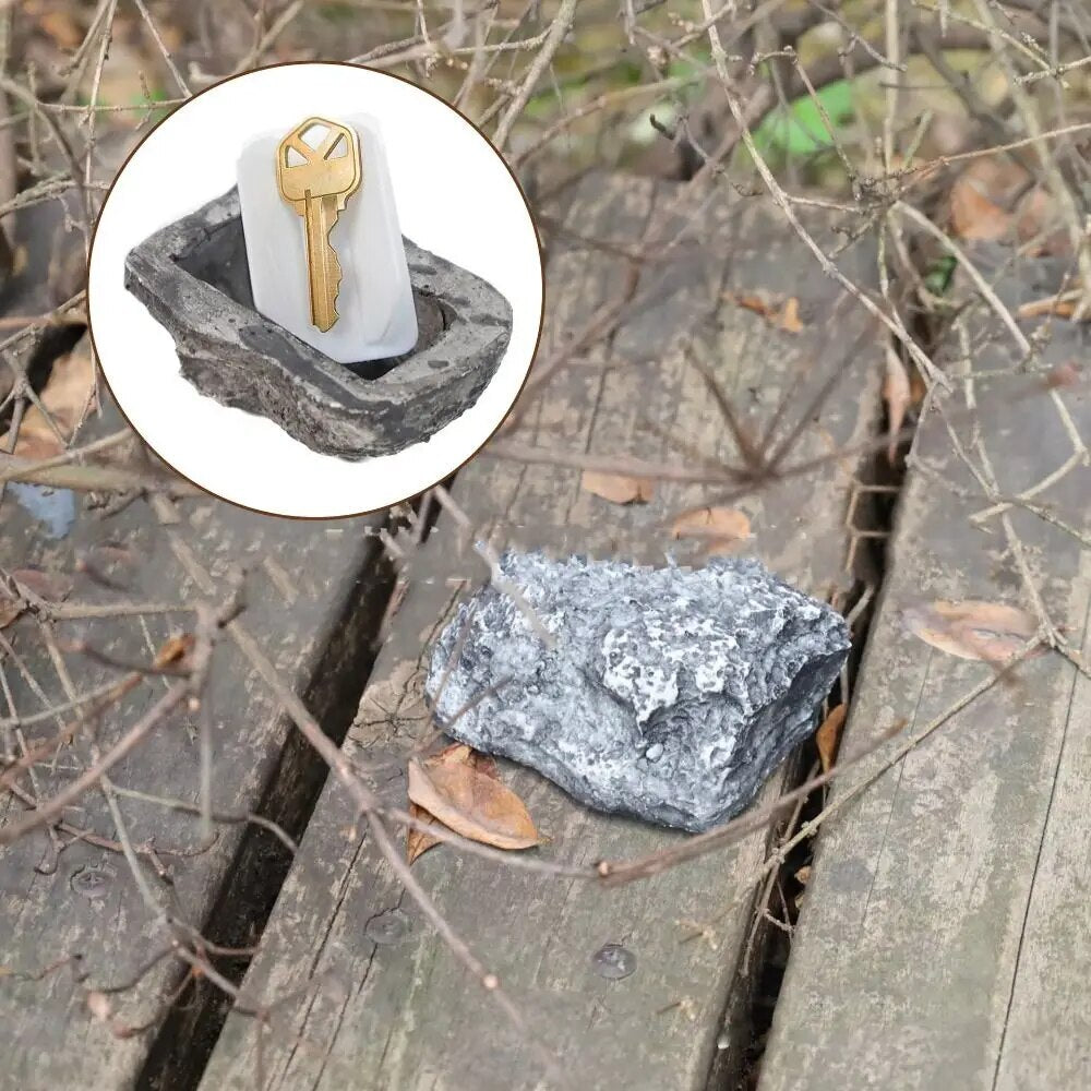 Hidden Key Rock Safe Outdoor Camouflage Stone for Spare Key Storage