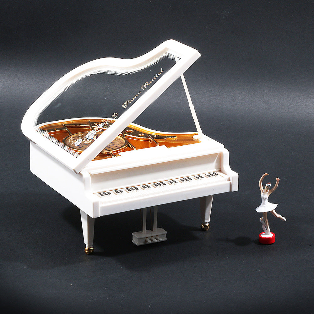 Elegant Classic Piano Dancing Ballerina Music Box