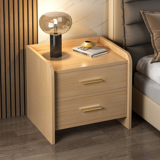 Elegant 2-Drawer Bedside Table Nightstand Oak