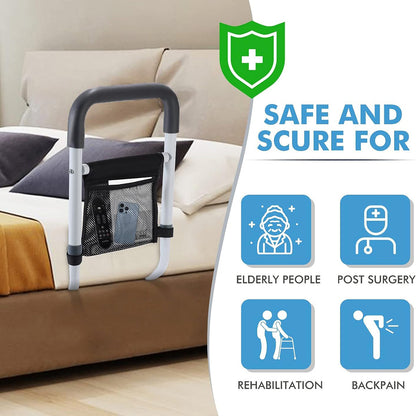 Bedside Assist Safety Rail for Elderly Adults Mobility Aid Standing Support Bar