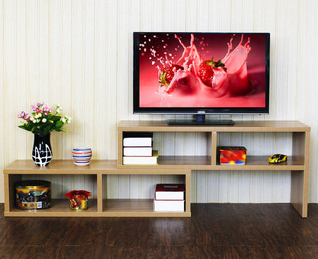 Adjustable Multifunctional TV Cabinet Display Shelf Oak