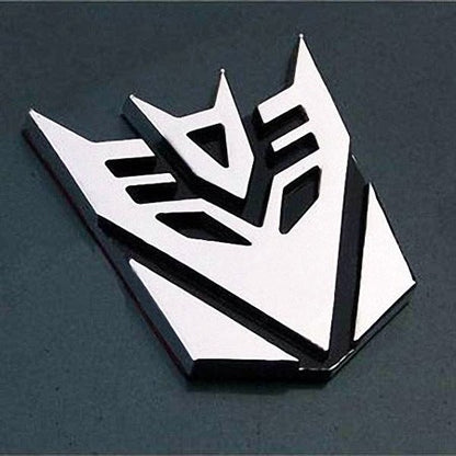 Transformers Decepticon Badge Chrome Emblem Car Sticker Auto Accessories