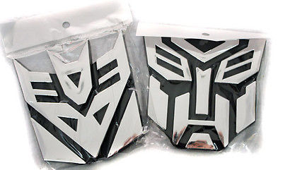 Transformers Decepticon Badge Chrome Emblem Car Sticker Auto Accessories