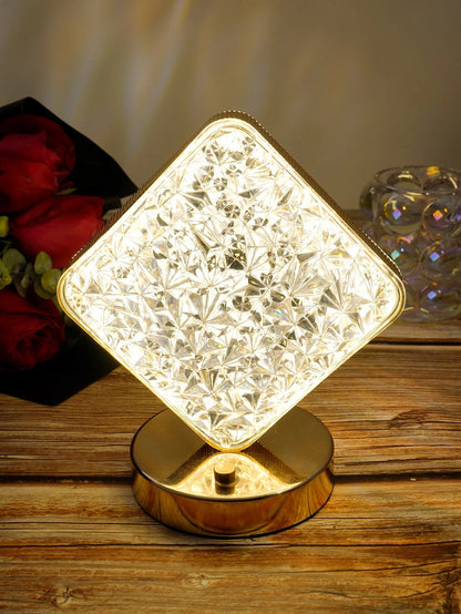 Elegant LED Crystal Diamond Cordless Night Light for Bedroom Decor