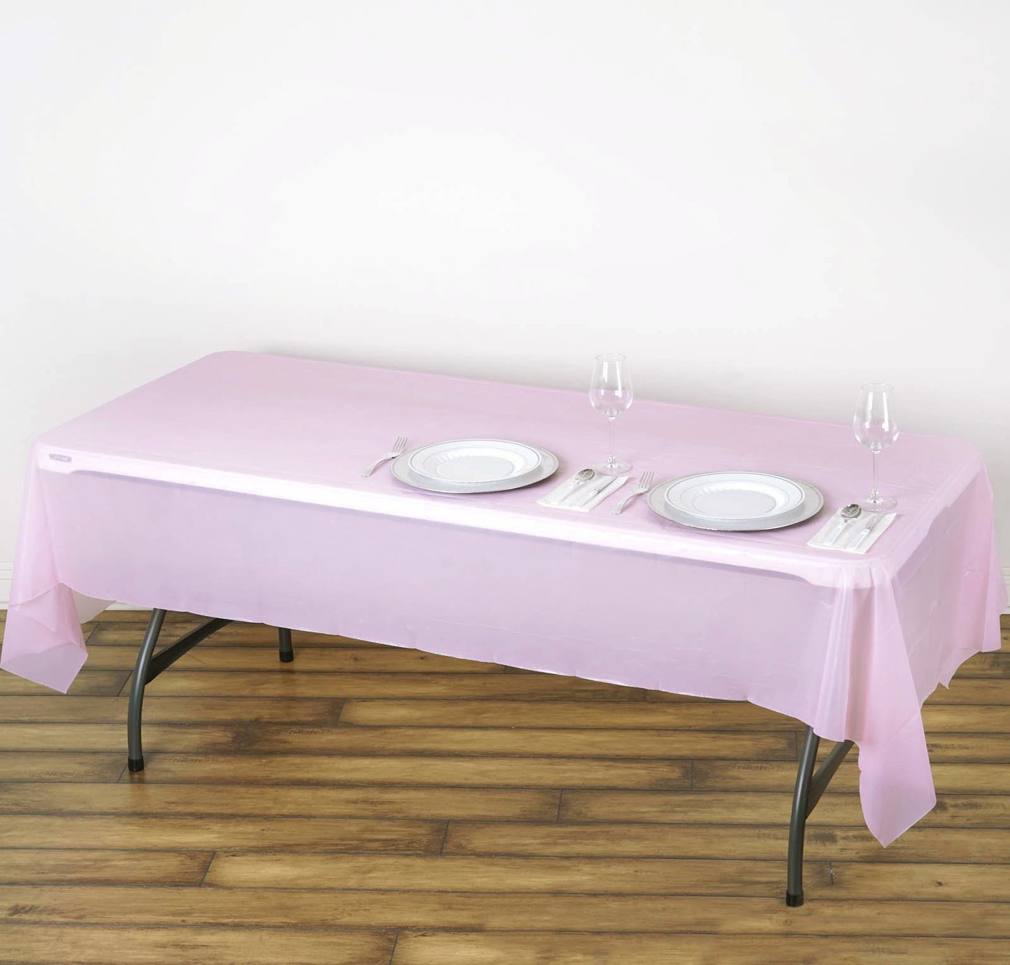 Large Disposable Party Tablecloth for Rectangle Tables Pink