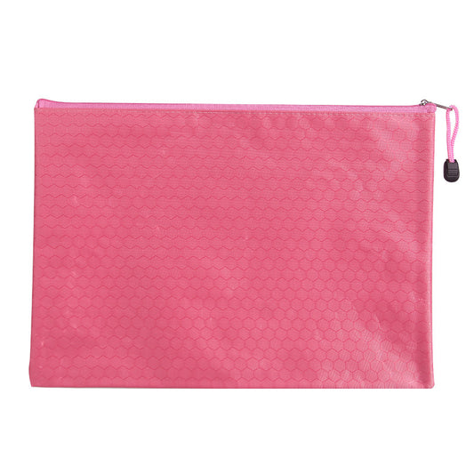 A4 Waterproof Document Organizer Stationery Holder Pencil Case Pink