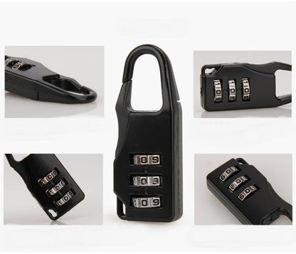 5 Pack Combination Locks for Bags Suitcase Lockers Luggage Padlocks Black