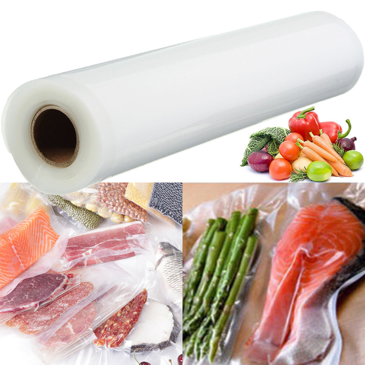 5m Large Vacuum Sealer Bags Food Storage Saver Seal Bag Roll 28 x 500cm