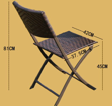 Stylish Rattan Wicker Folding Outdoor Chairs for Patio and Garden