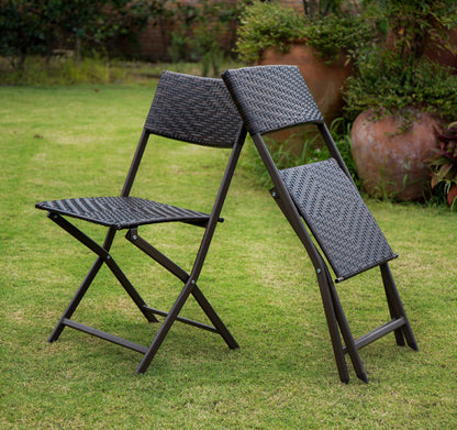 Stylish Rattan Wicker Folding Outdoor Chairs for Patio and Garden