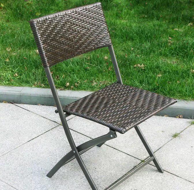 Stylish Rattan Wicker Folding Outdoor Chairs for Patio and Garden