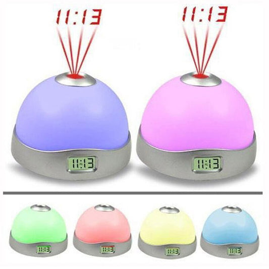 2 x Starry Sky Projector Alarm Clock with Time and Date Display