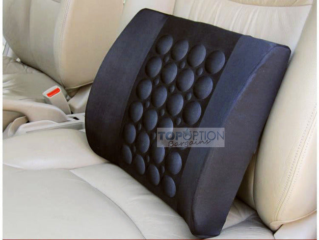 Electric Car Back Massage Cushion Turbo Vibration 12V Black