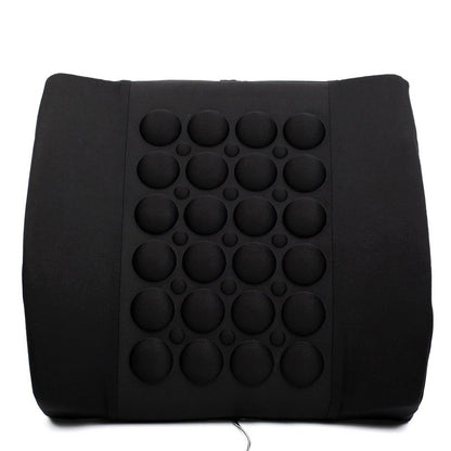 Electric Car Back Massage Cushion Turbo Vibration 12V Black