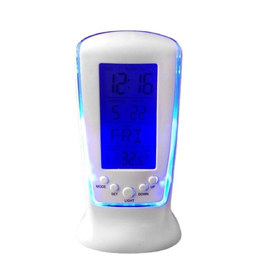 2 Pack Multifunction LCD Digital Alarm Clock with Calendar and Thermometer