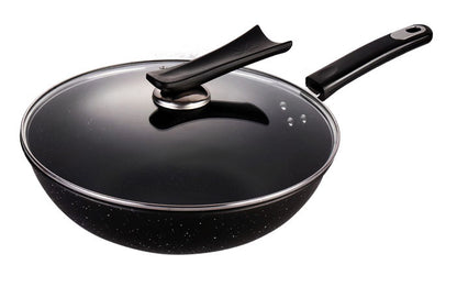 Large Deluxe Non-Stick Stone Frying Pan Pot Cookware Set