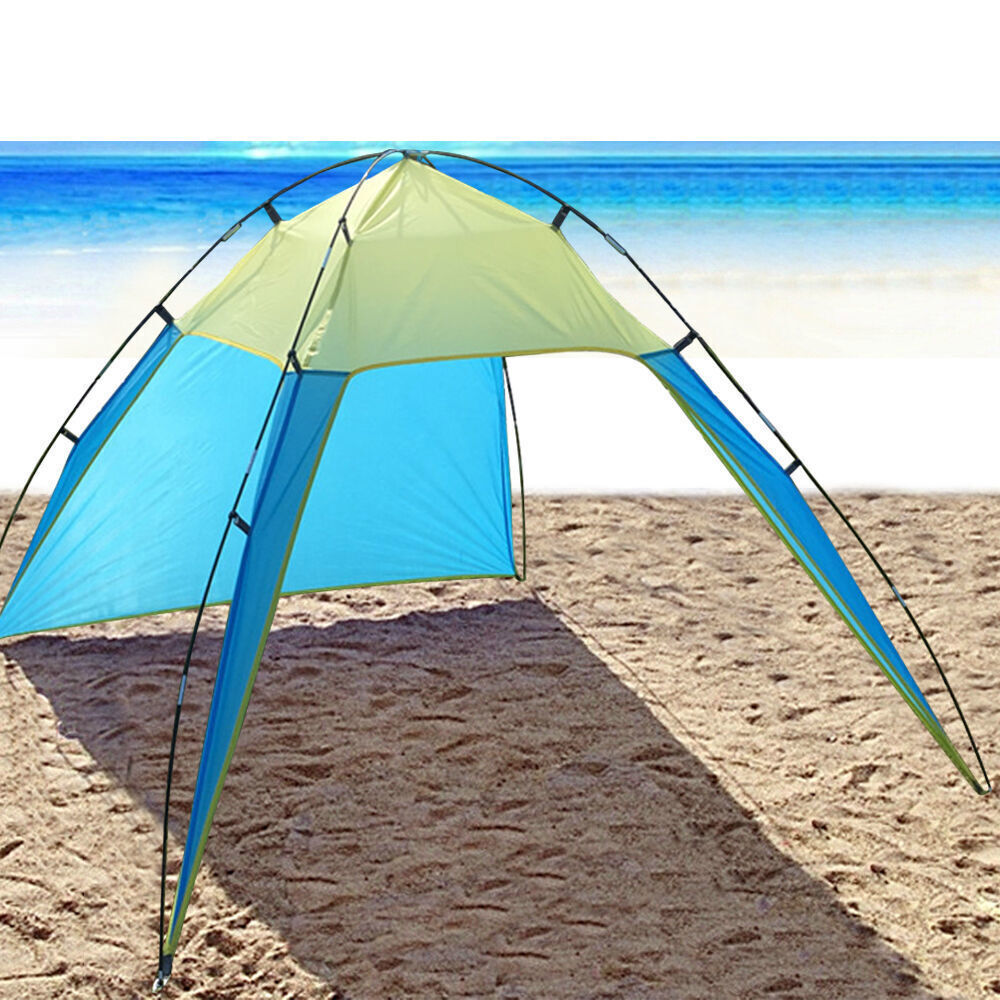 6-Person Pop Up Beach Tent Easy Setup Sun Shelter