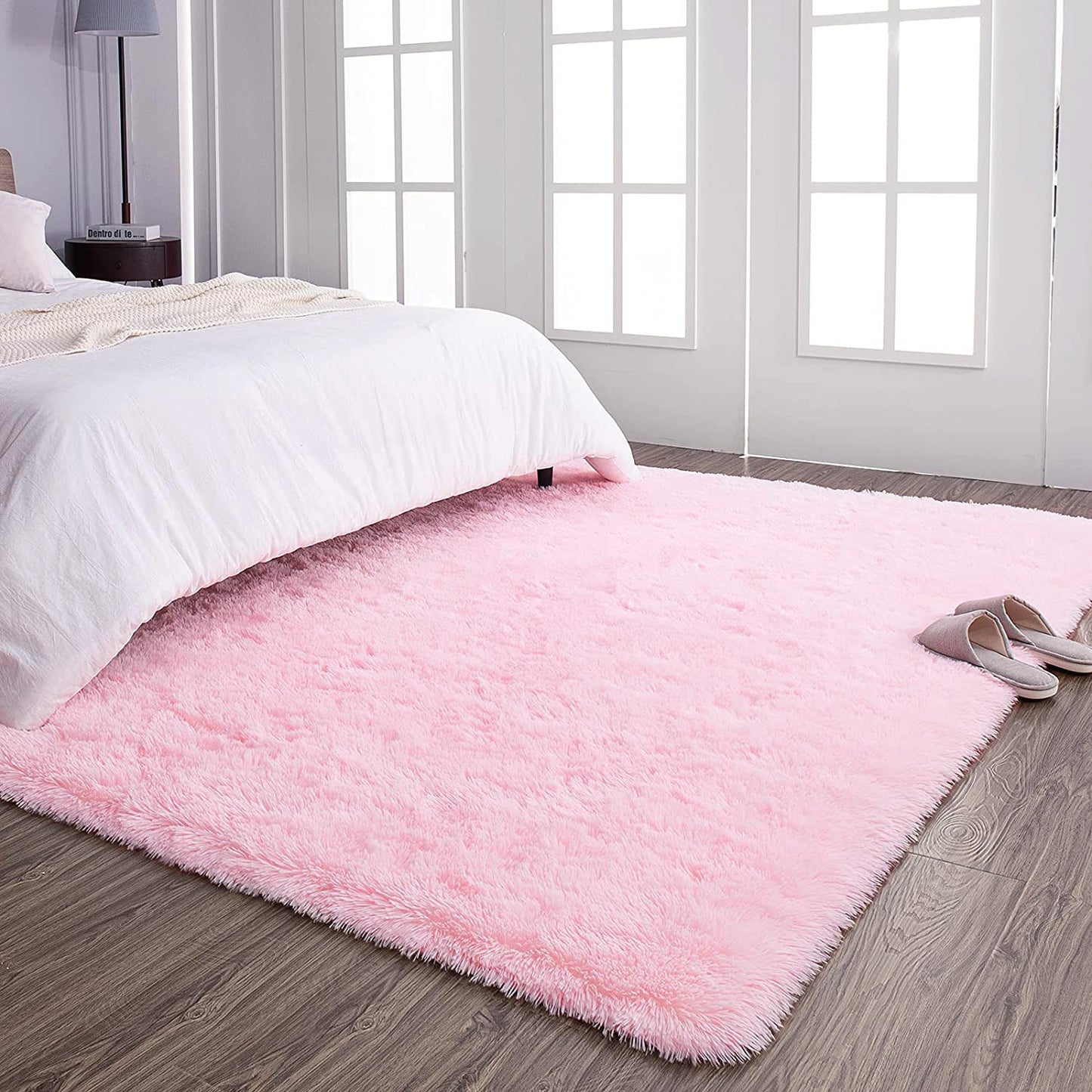 Large 230 x 160 Soft Shag Rug Carpet Mat Pink