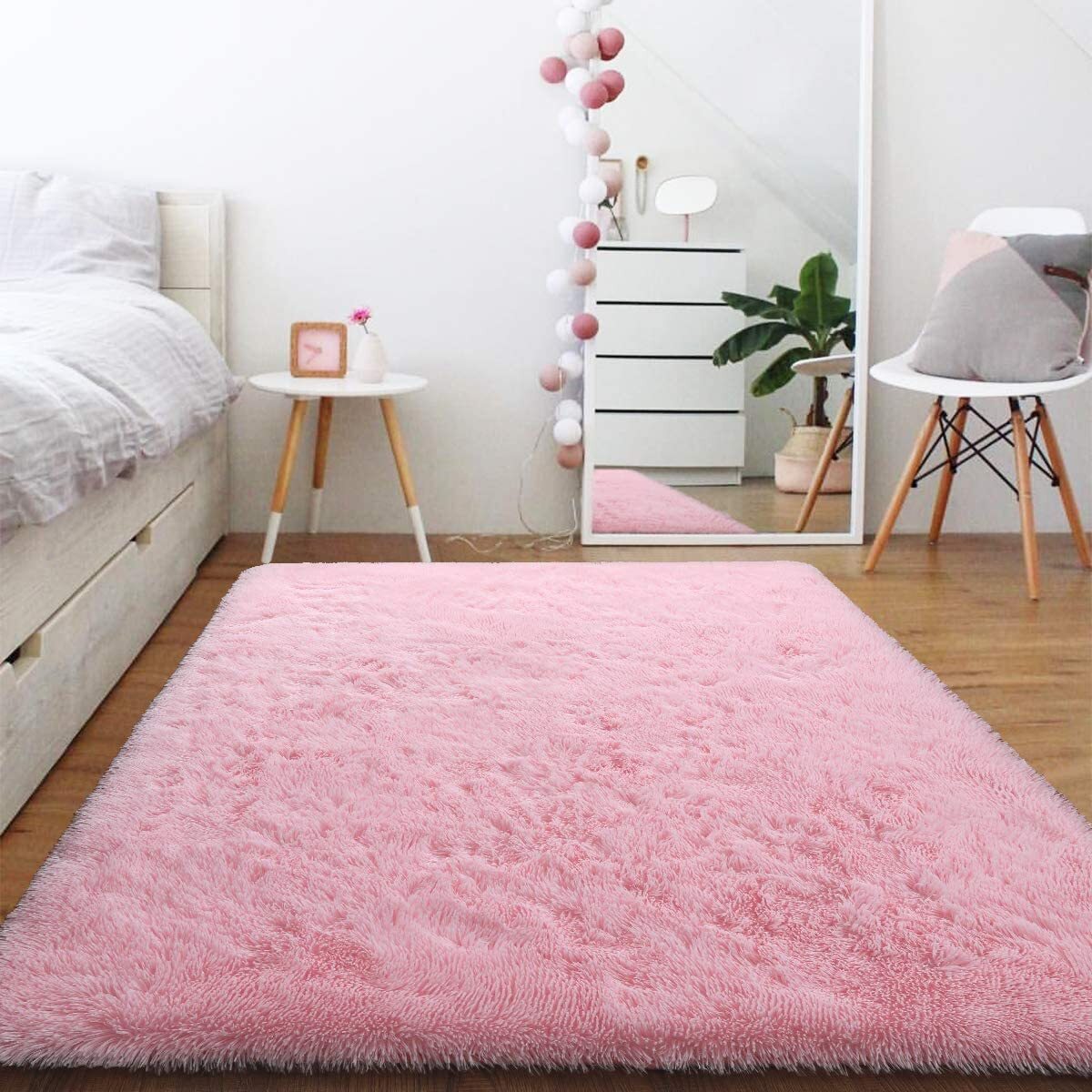 Large 230 x 160 Soft Shag Rug Carpet Mat Pink