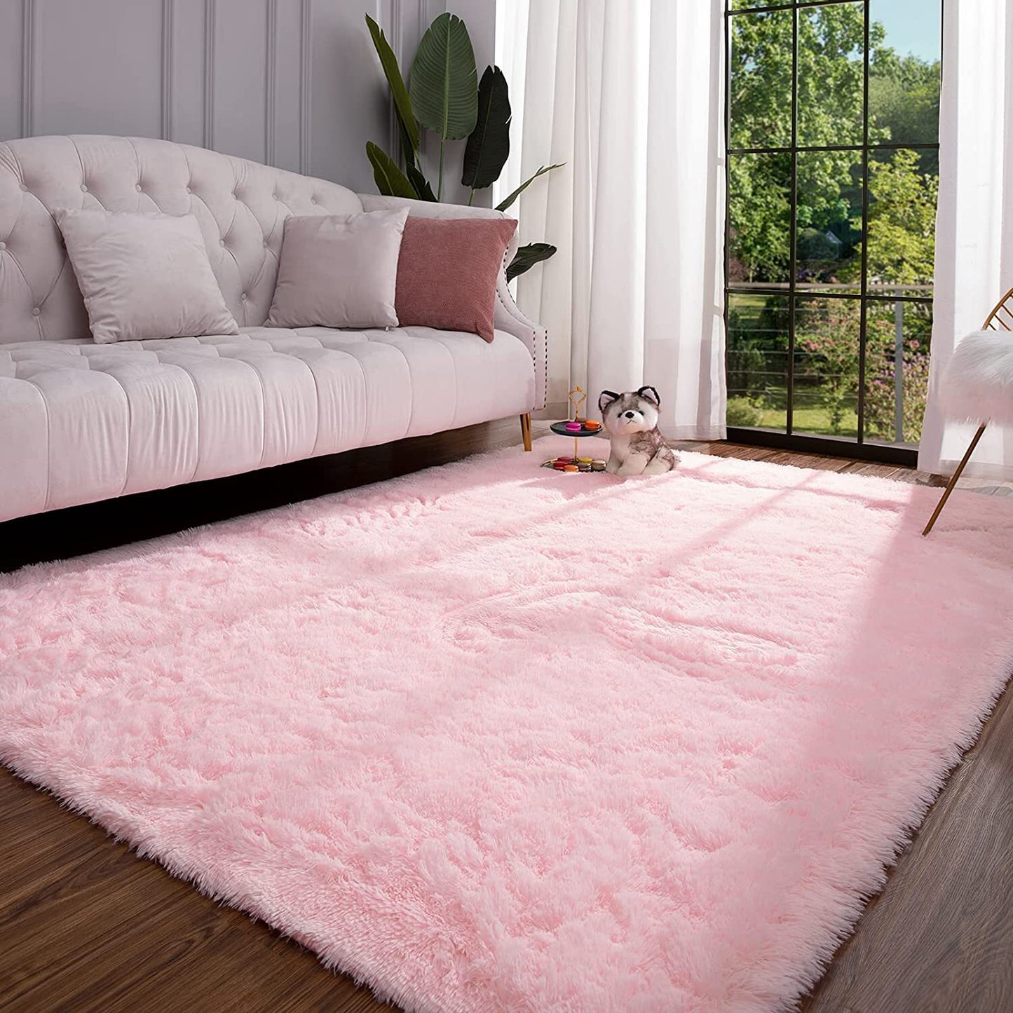 Large 230 x 160 Soft Shag Rug Carpet Mat Pink