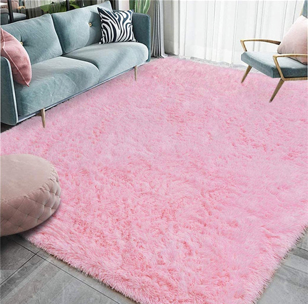 Large 230 x 160 Soft Shag Rug Carpet Mat Pink