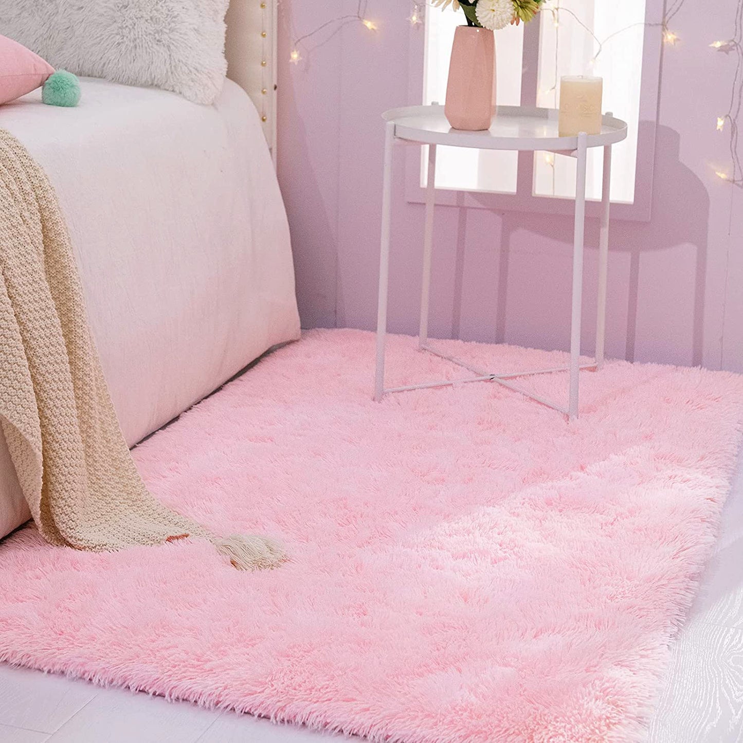 Large 230 x 160 Soft Shag Rug Carpet Mat Pink