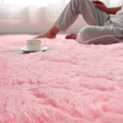 Large 230 x 160 Soft Shag Rug Carpet Mat Pink