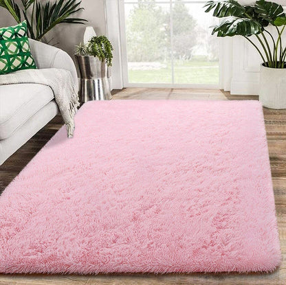 Large 230 x 160 Soft Shag Rug Carpet Mat Pink