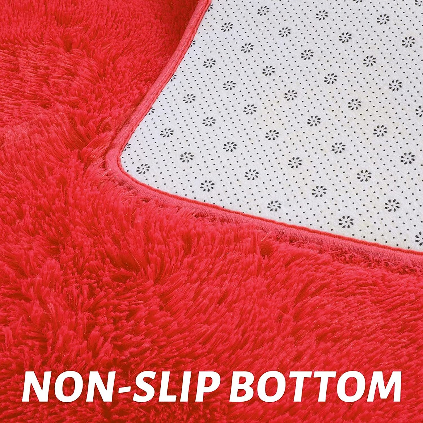 Large 230 x 160 Soft Shag Rug Carpet Mat Red