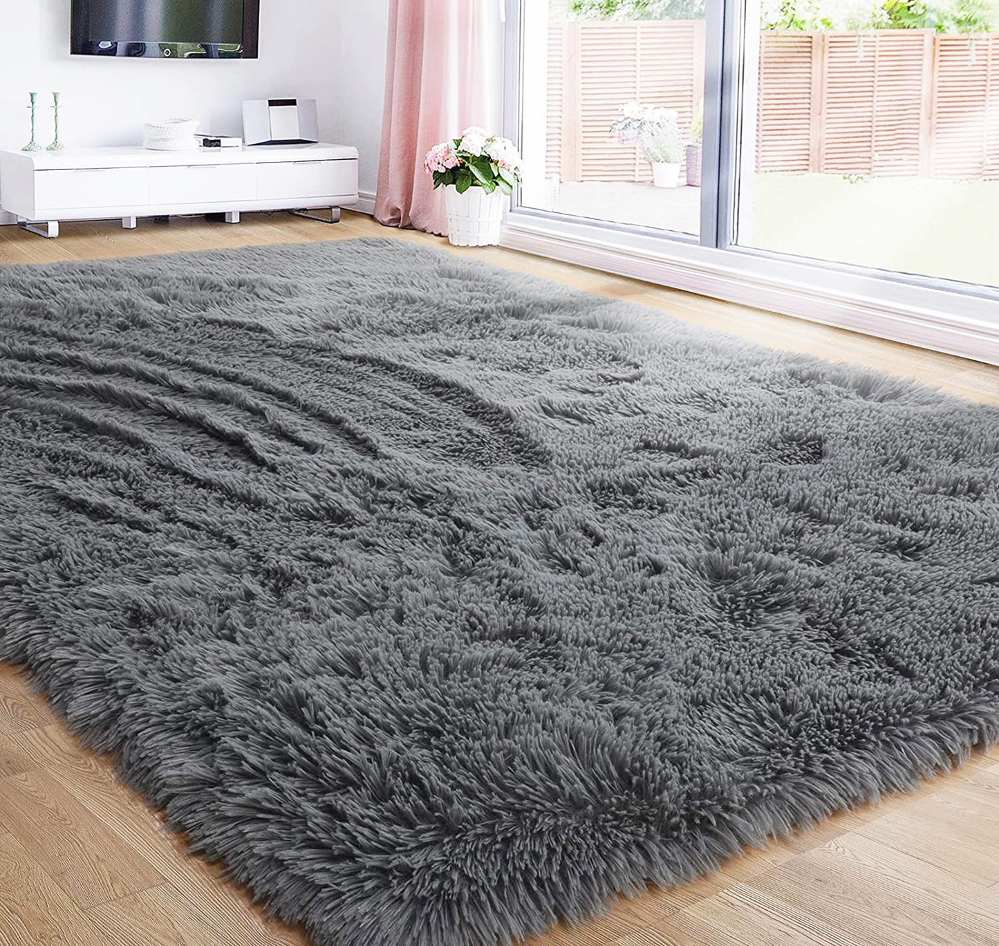 Large 230 x 160 Soft Shag Rug Carpet Mat Grey