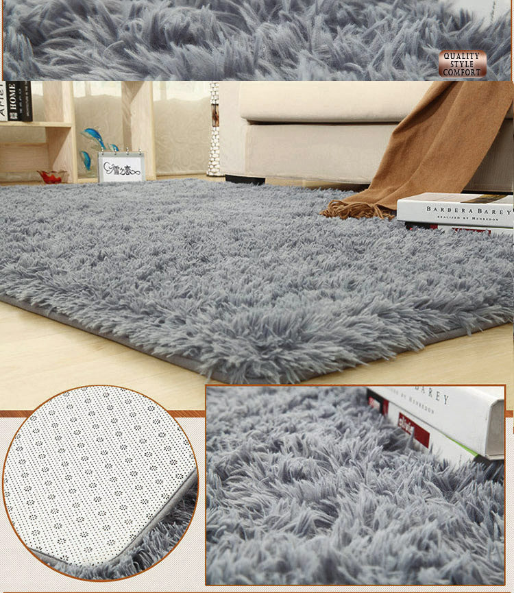 Large 230 x 160 Soft Shag Rug Carpet Mat Grey