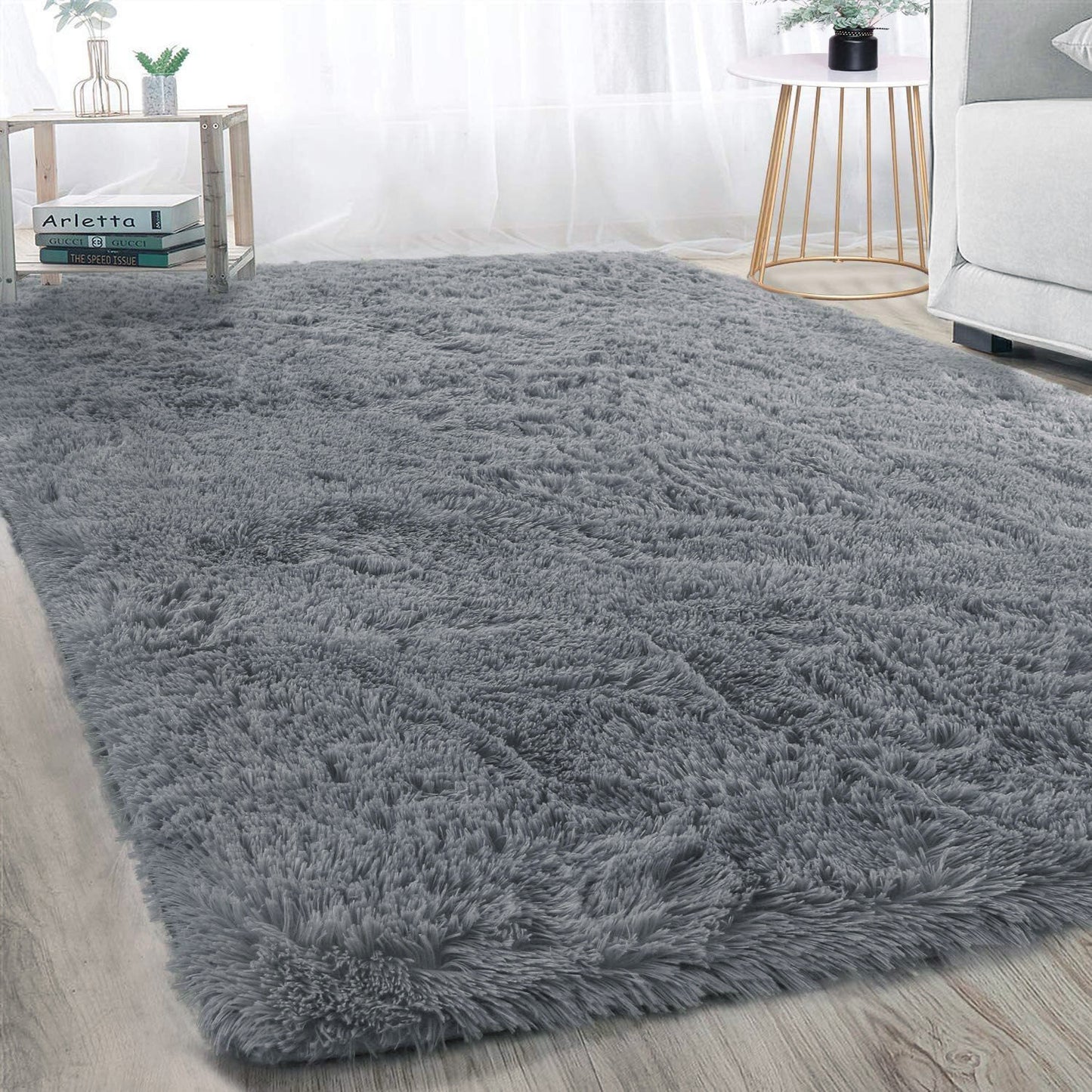 Large 230 x 160 Soft Shag Rug Carpet Mat Grey