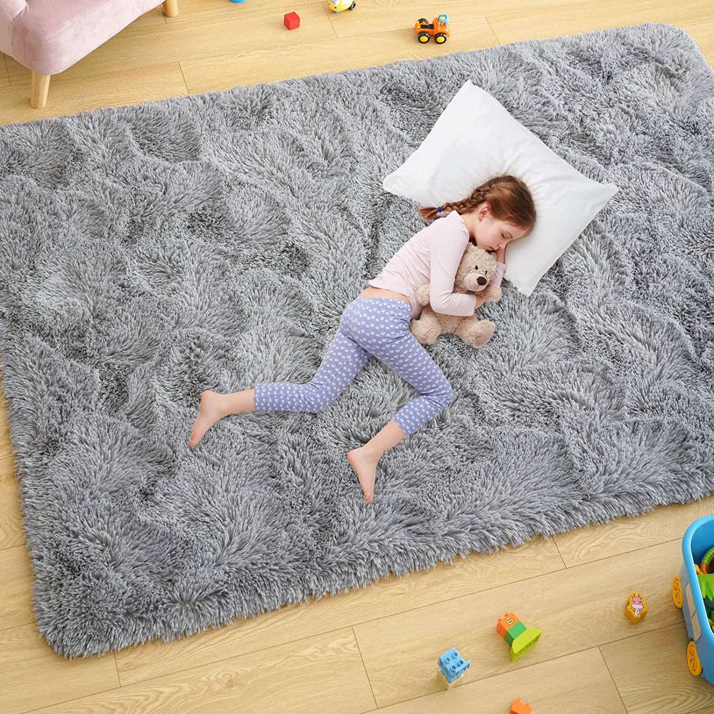 Large 230 x 160 Soft Shag Rug Carpet Mat Grey