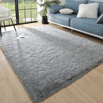 160 x 120 Soft Shag Rug Carpet Mat Grey