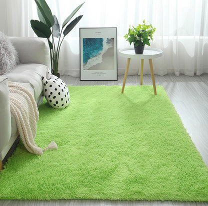 160 x 120 Soft Shag Rug Carpet Mat Green