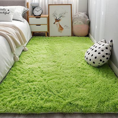 160 x 120 Soft Shag Rug Carpet Mat Green