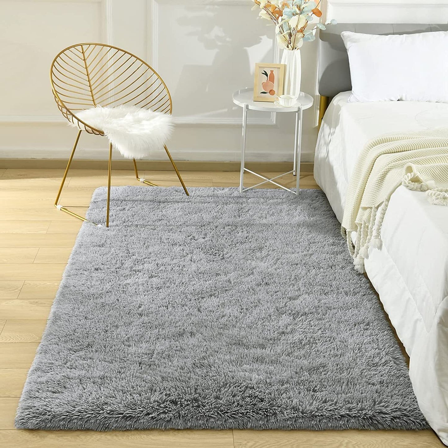 Large 160 x 120 Soft Shag Rug Carpet Mat Grey