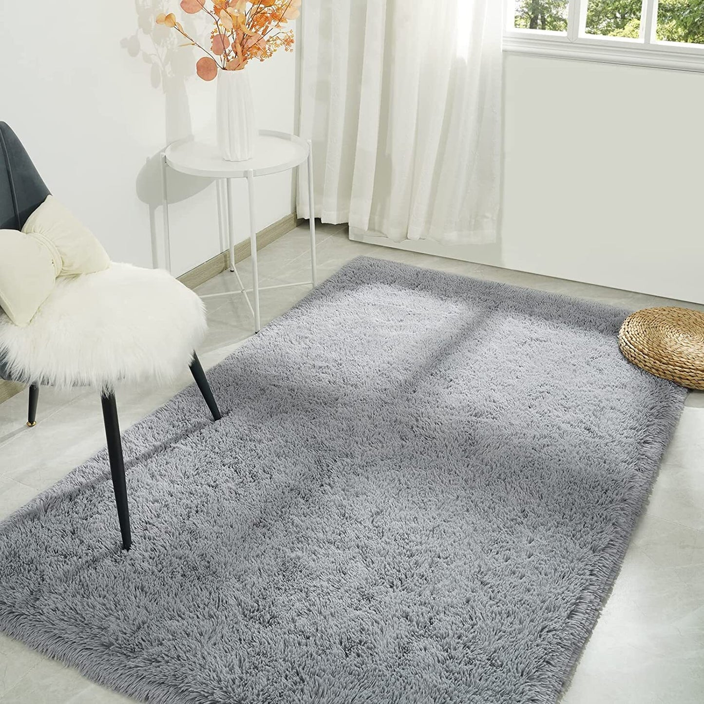 Large 160 x 120 Soft Shag Rug Carpet Mat Grey